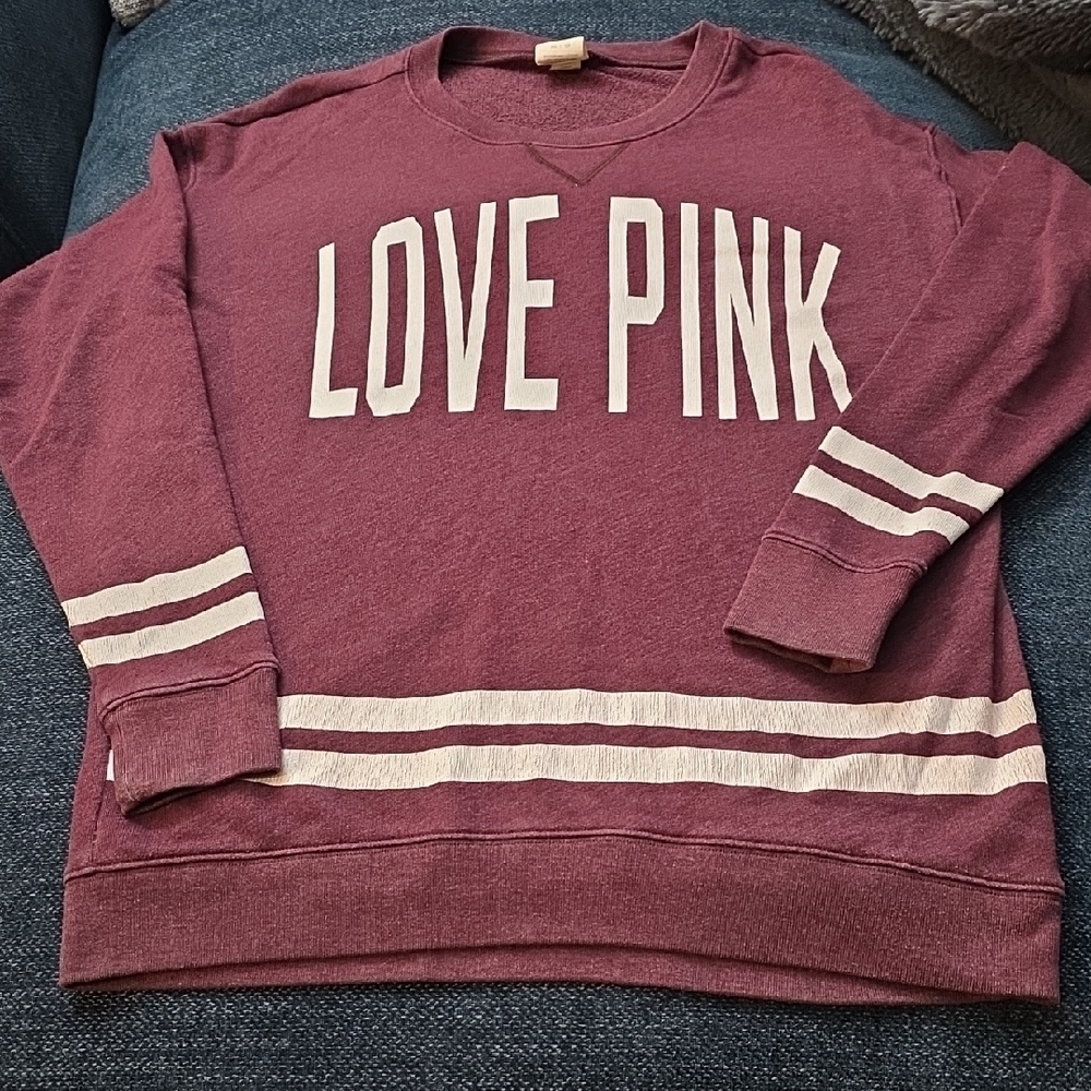 PINK Victoria's Secret Burgundy Pullover